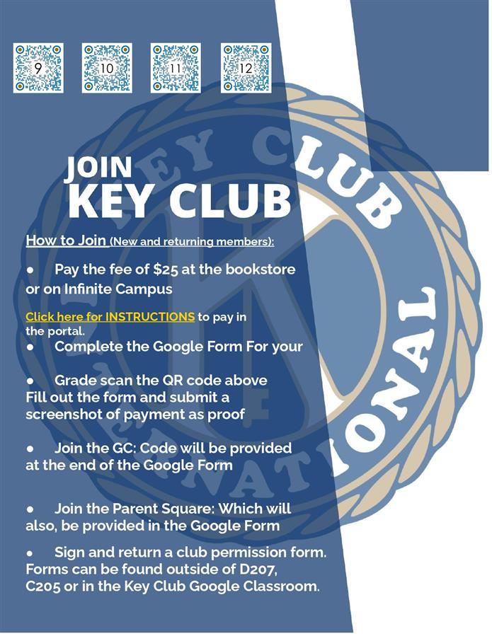 Read below for instructions on how to sign up for ACPHS Key Club